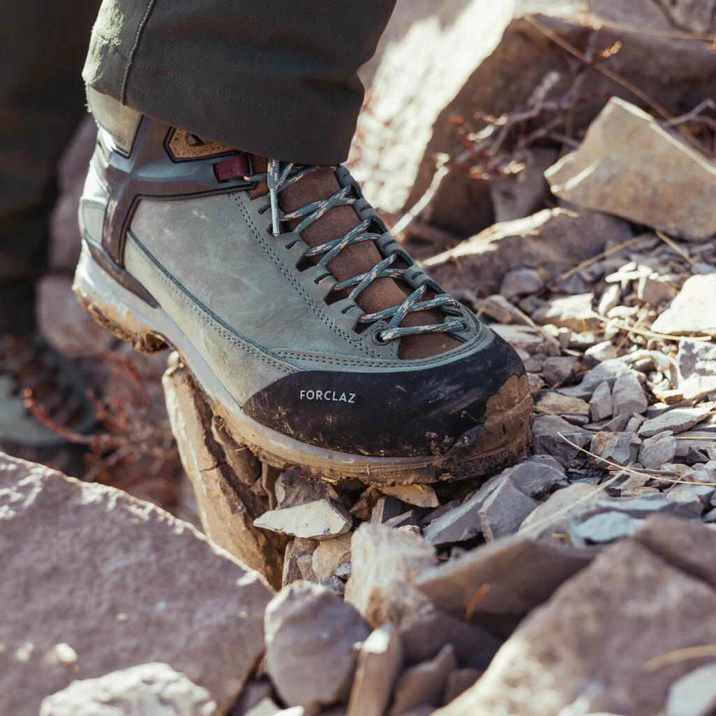 WOMEN'S WATERPROOF LEATHER HIGH TREKKING BOOTS VIBRAM - MT500 ULTRA